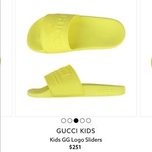 Authentic Kids Neon Yellow Gucci Slides